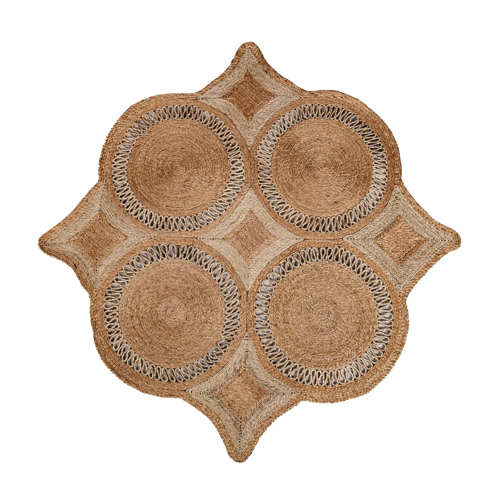 P15.2-Handwoven Round Pattern Jute Mat